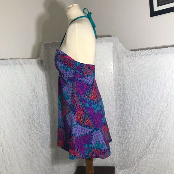 Just Beachin Pasley Floral Print Swimdress Size 12 - Picture 6 of 9